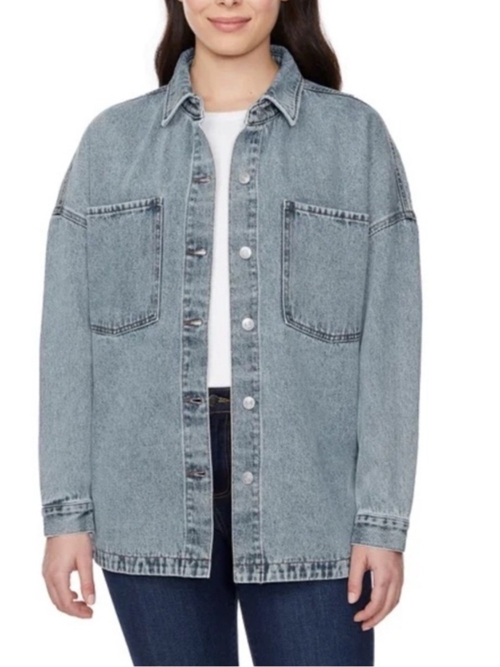 Woman’s Oversized Hudson Denim Button-Up Jacket